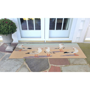 Liora Manne Frontporch Gulls Indoor Outdoor Area Rug Sand