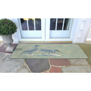 Liora Manne Frontporch Blue Heron Indoor Outdoor Area Rug Lake