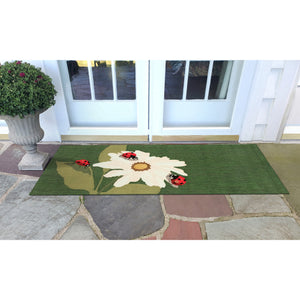 Liora Manne Frontporch Ladybugs Indoor Outdoor Area Rug Green