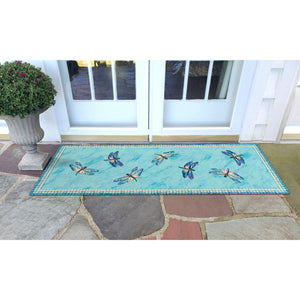 Liora Manne Illusions Dragonflies Indoor Outdoor Mat Lagoon