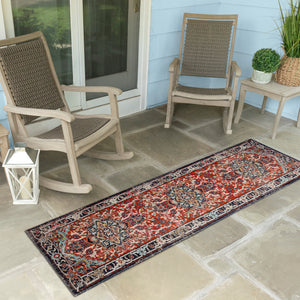 Liora Manne Fresco Heriz Indoor Outdoor Rug Red