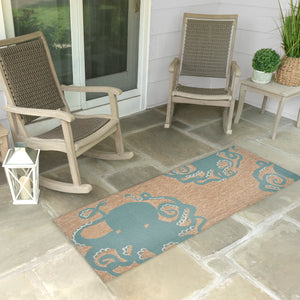 Liora Manne Frontporch Octopus Indoor Outdoor Area Rug Aqua