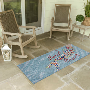 Liora Manne Frontporch Mermaid Crossing Indoor Outdoor Area Rug Water