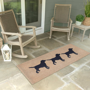 Liora Manne Frontporch Doggies Indoor Outdoor Area Rug Black