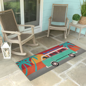 Liora Manne Frontporch Beach Trip Indoor Outdoor Area Rug Turquoise