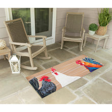 Load image into Gallery viewer, Liora Manne Illusions Three Roosters Indoor Outdoor Mat Natural