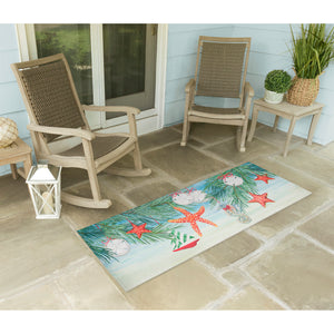 Liora Manne Illusions Coastal Christmas Ornaments Indoor Outdoor Mat Ocean