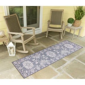 Liora Manne Malibu Kashan Indoor Outdoor Area Rug Slate