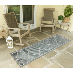 Liora Manne Malibu Checker Diamond Indoor Outdoor Area Rug Green