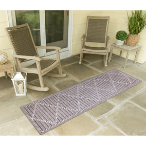 Liora Manne Malibu Checker Diamond Indoor Outdoor Area Rug Charcoal