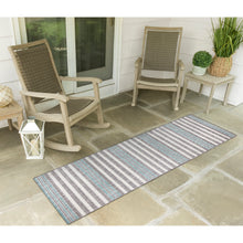 Load image into Gallery viewer, Liora Manne Malibu Faded Stripe Indoor Outdoor Area Rug Aqua