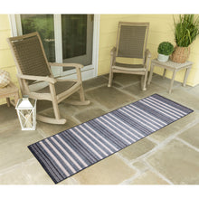 Load image into Gallery viewer, Liora Manne Malibu Faded Stripe Indoor Outdoor Area Rug Navy