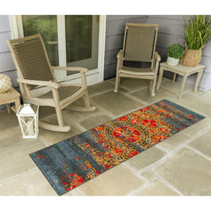 Liora Manne Marina Suzanie Indoor Outdoor Area Rug Blue