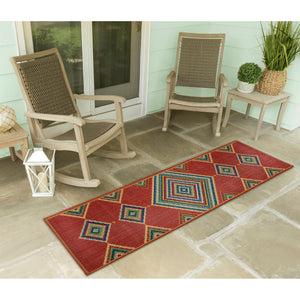 Liora Manne Patio Dream Catcher Indoor Outdoor Area Rug Red