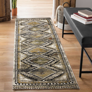 Liora Manne Ashford Diamond Trio Indoor Area Rug Grey