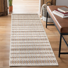 Load image into Gallery viewer, Liora Manne Avena Mosaic Stripe Indoor Outdoor Area Rug Ivory