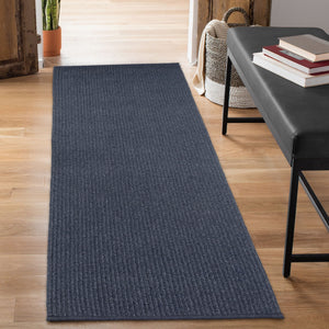 Liora Manne Calais Solid Indoor Outdoor Area Rug Navy