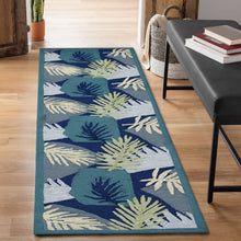 Load image into Gallery viewer, Liora Manne Capri Patchwork Palms Indoor Outdoor Area Rug Navy