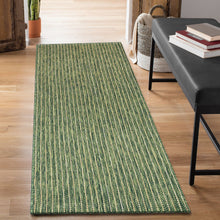 Load image into Gallery viewer, Liora Manne Carmel Texture Stripe Indoor Outdoor Area Rug Green