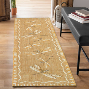 Liora Manne Carmel Dragonfly Indoor Outdoor Area Rug Sand