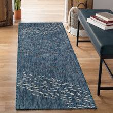 Load image into Gallery viewer, Liora Manne Carmel School Of Fish Indoor Outdoor Area Rug Navy