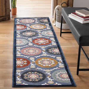 Liora Manne Canyon Suzanie Indoor Outdoor Area Rug Navy