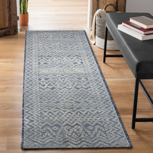 Liora Manne Canyon Tribal Stripe Indoor Outdoor Area Rug Navy