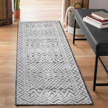 Load image into Gallery viewer, Liora Manne Canyon Tribal Stripe Indoor Outdoor Area Rug Charcoal