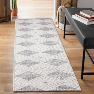 Liora Manne Dunes Modern Diamond Indoor Outdoor Area Rug Silver