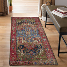 Load image into Gallery viewer, Liora Manne Esencia Heriz Indoor Outdoor Mat Red/multi