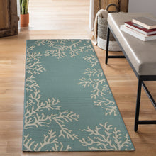 Load image into Gallery viewer, Liora Manne Esencia Coral Edge Indoor Outdoor Mat Aqua