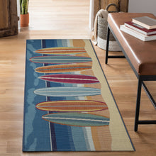 Load image into Gallery viewer, Liora Manne Esencia Surf Break Indoor Outdoor Mat Blue