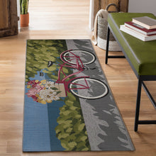 Load image into Gallery viewer, Liora Manne Esencia Summer Ride Indoor Outdoor Mat Blue