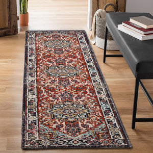 Liora Manne Fresco Heriz Indoor Outdoor Rug Red