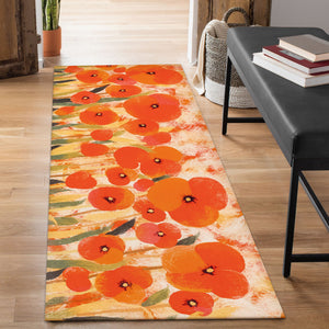 Liora Manne Illusions Poppies Indoor Outdoor Mat Red