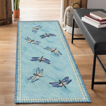 Load image into Gallery viewer, Liora Manne Illusions Dragonflies Indoor Outdoor Mat Lagoon