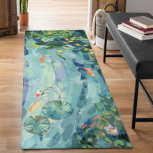 Load image into Gallery viewer, Liora Manne Illusions Peaceful Pond Indoor Outdoor Mat Seafoam