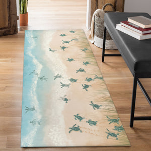 Liora Manne Illusions Turtle Beach Indoor Outdoor Mat Aqua