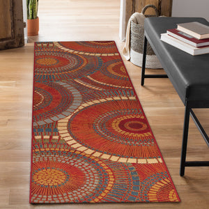 Liora Manne Marina Circles Indoor Outdoor Area Rug Saffron