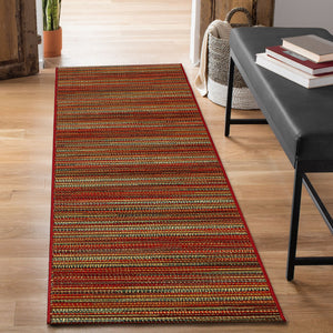 Liora Manne Marina Stripes Indoor Outdoor Area Rug Saffron