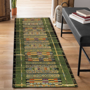 Liora Manne Marina Tribal Stripe Indoor Outdoor Area Rug Green