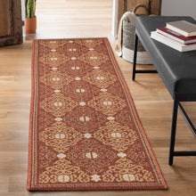 Load image into Gallery viewer, Liora Manne Patio Suzani Diamonds Indoor Outdoor Area Rug Red