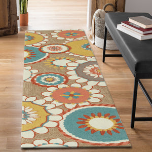 Liora Manne Ravella Florentine Indoor Outdoor Area Rug Sand