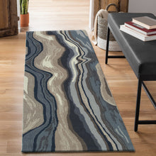 Load image into Gallery viewer, Liora Manne Ravella Ipanema Indoor Outdoor Area Rug Blue/grey