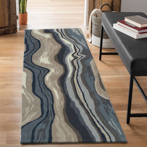 Liora Manne Ravella Ipanema Indoor Outdoor Area Rug Blue/grey