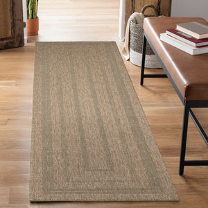 Liora Manne Sahara Multi Border Indoor Outdoor Area Rug Green