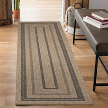 Load image into Gallery viewer, Liora Manne Sahara Multi Border Indoor Outdoor Area Rug Natural