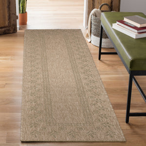 Liora Manne Sahara Block Print Border Indoor Outdoor Area Rug Green