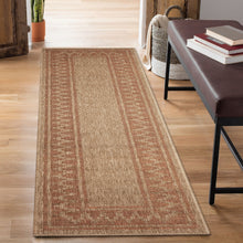 Load image into Gallery viewer, Liora Manne Sahara Diamond Border Indoor Outdoor Area Rug Terracotta