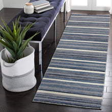 Load image into Gallery viewer, Liora Manne Aruba Faded Stripe Indoor Area Rug Denim